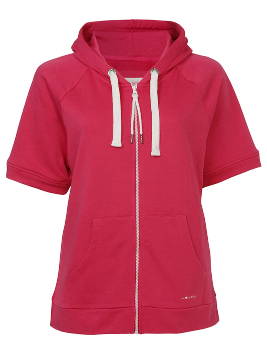 Sweatjacke Kapuze Zipper 1/2 Arm