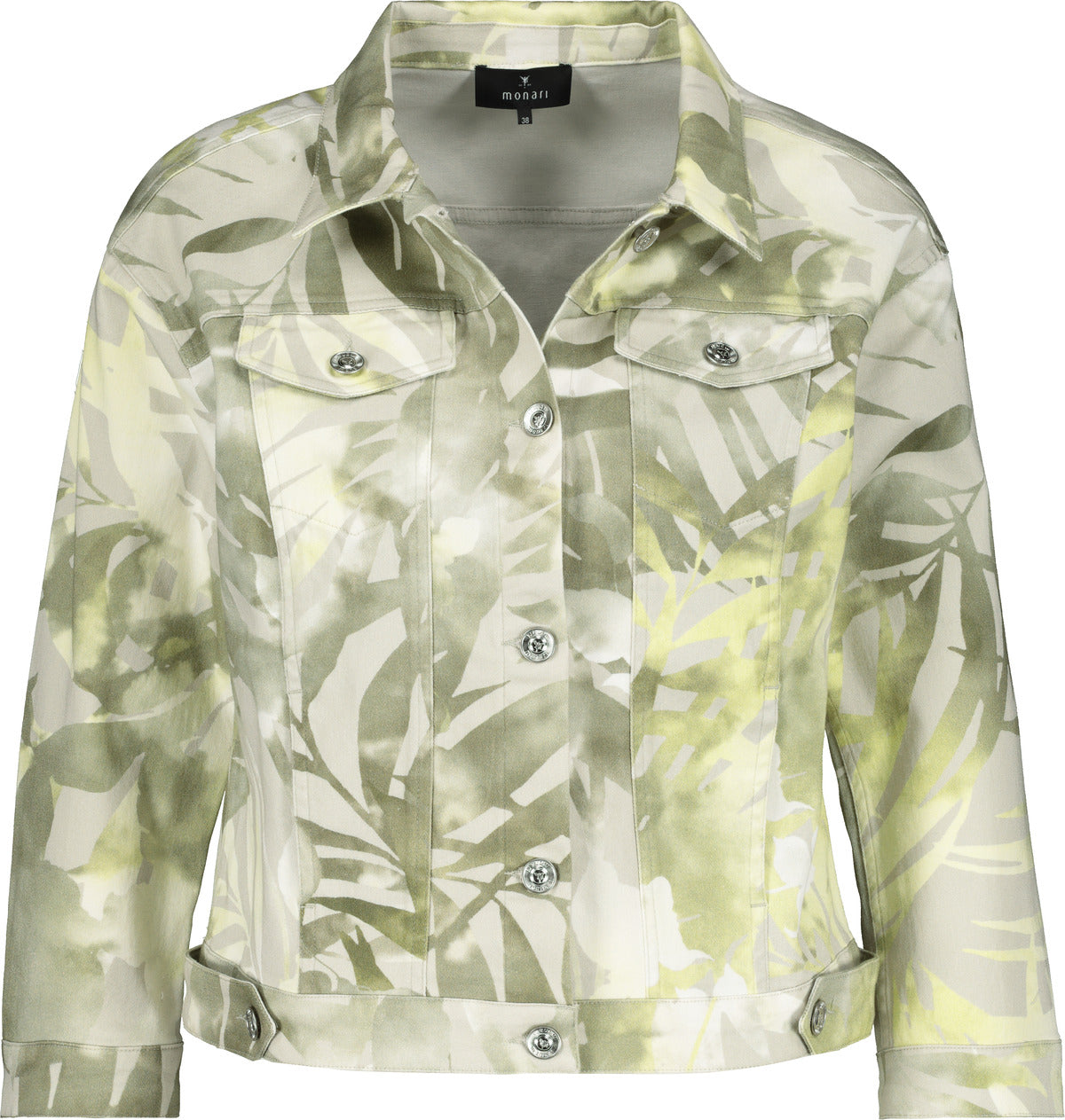 Jacke, khaki gemustert