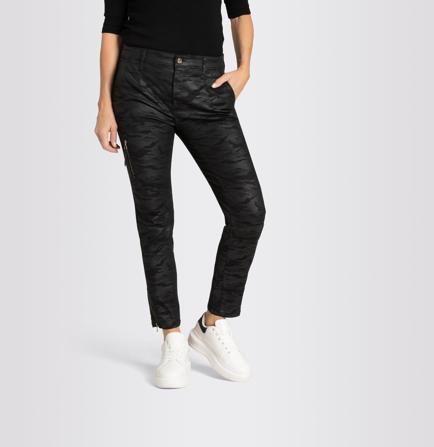 MAC JEANS - RICH, Coated cotton tencel