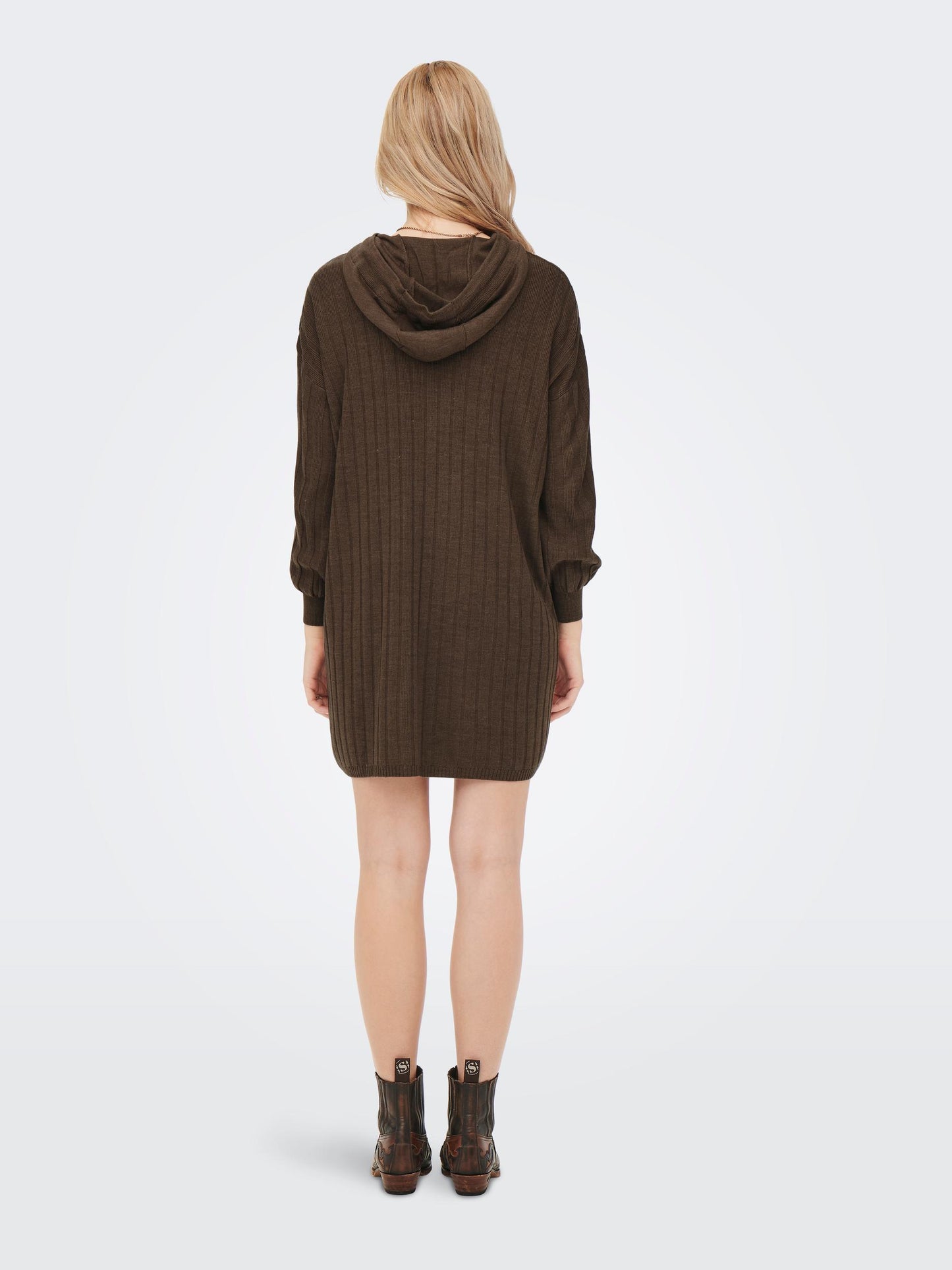 ONLCAREY L/S LONG HOOD DRESS KNT