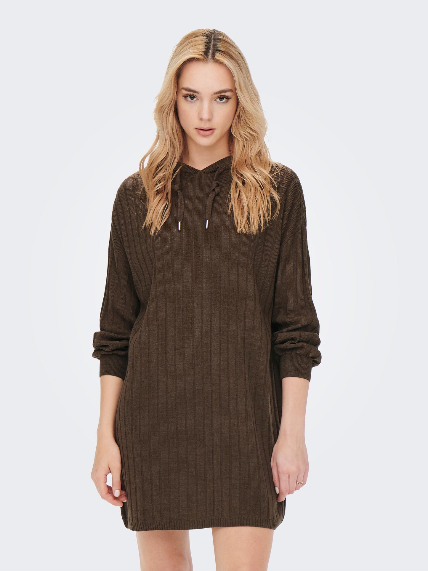 ONLCAREY L/S LONG HOOD DRESS KNT