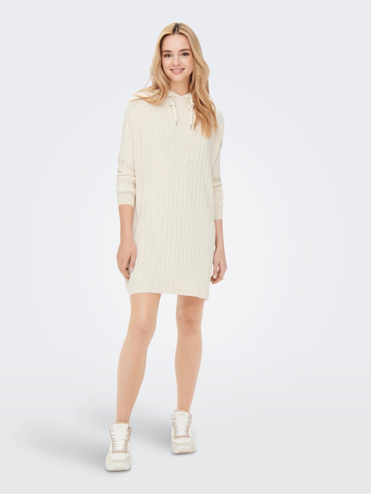 ONLCAREY L/S LONG HOOD DRESS KNT