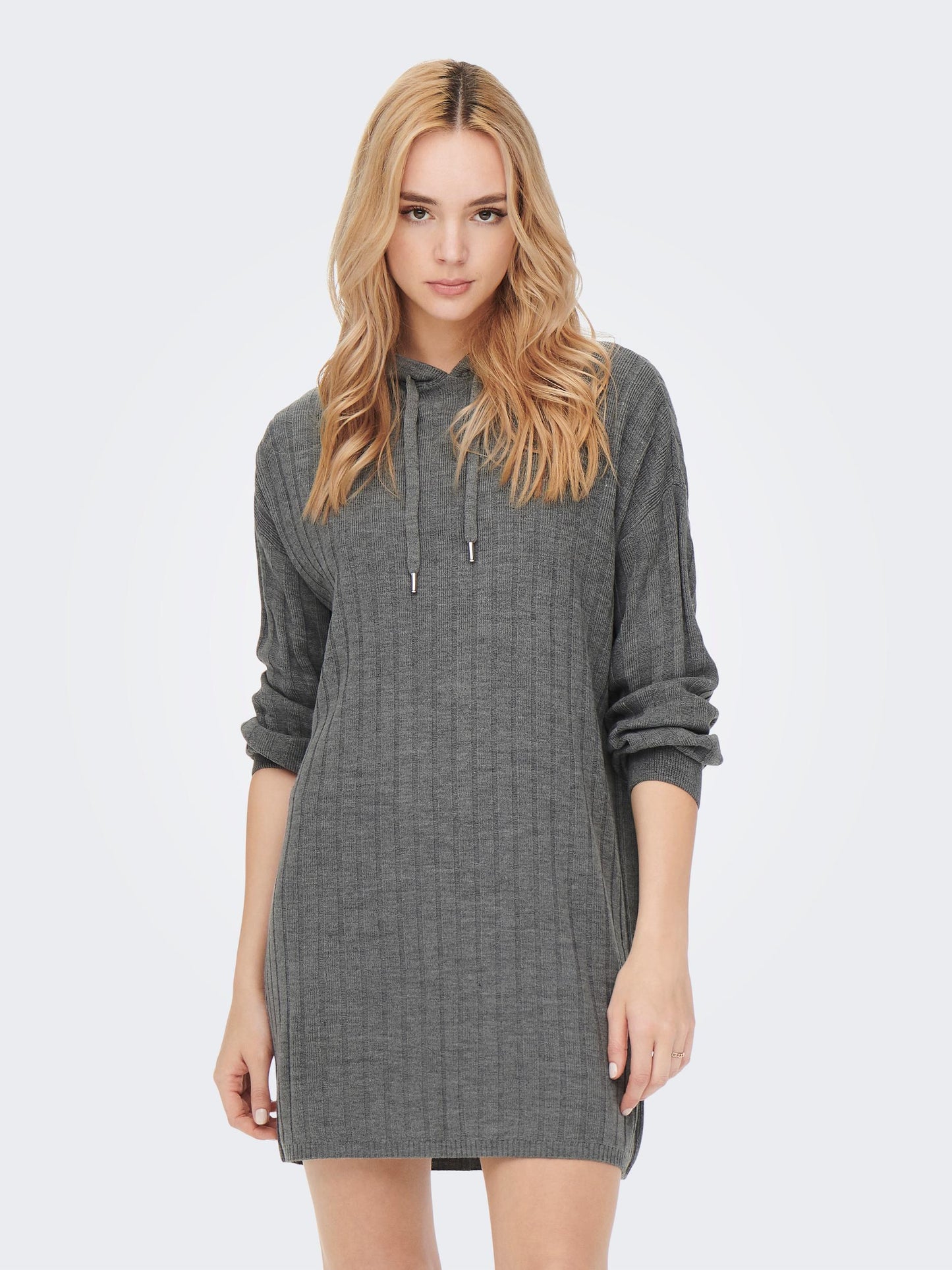 ONLCAREY L/S LONG HOOD DRESS KNT