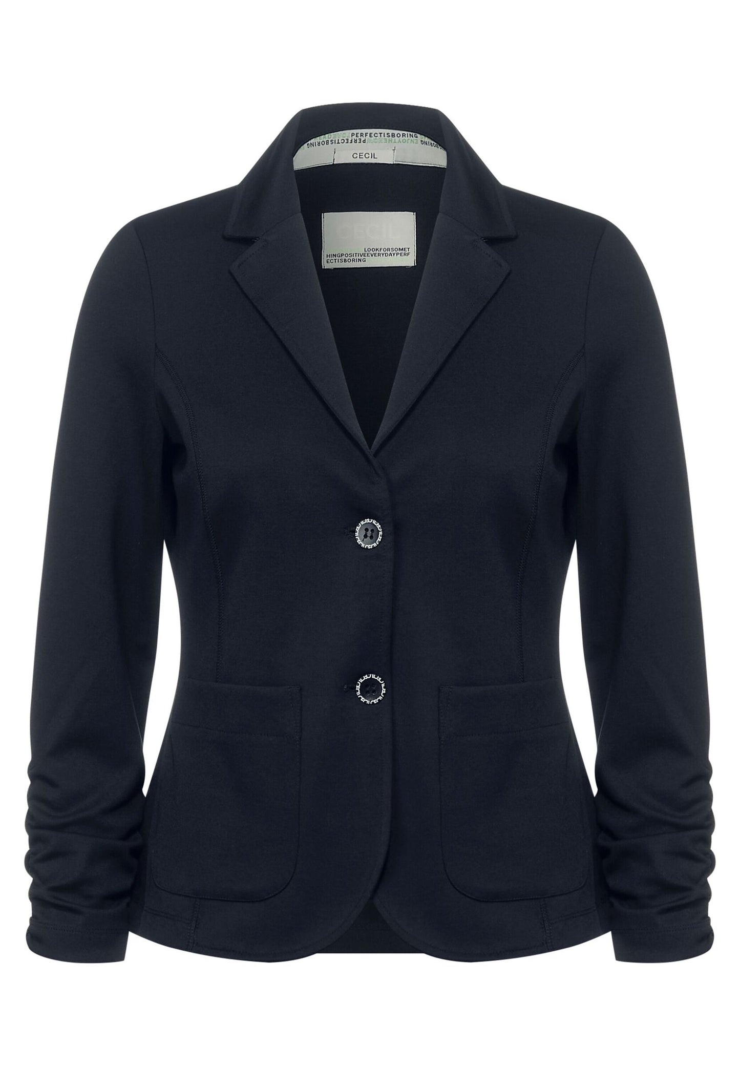 Sweatblazer mit Raffdetail