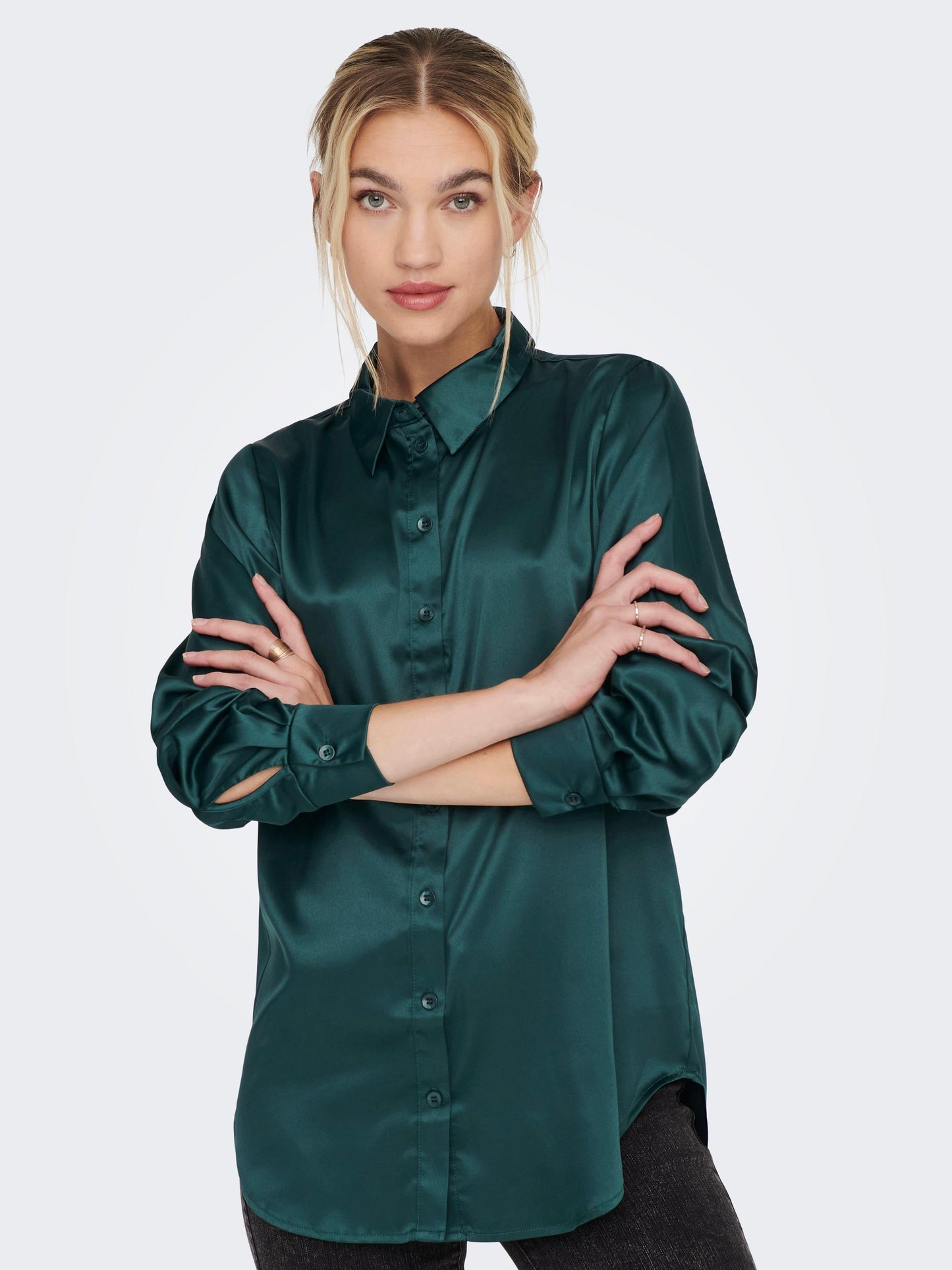 ONLVICTORIA LS LOOSE SATIN SHIRT NOOSWVN