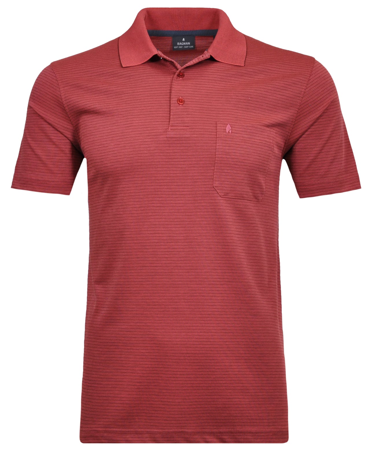 RAGMAN Softknit-Polo fein gestreift