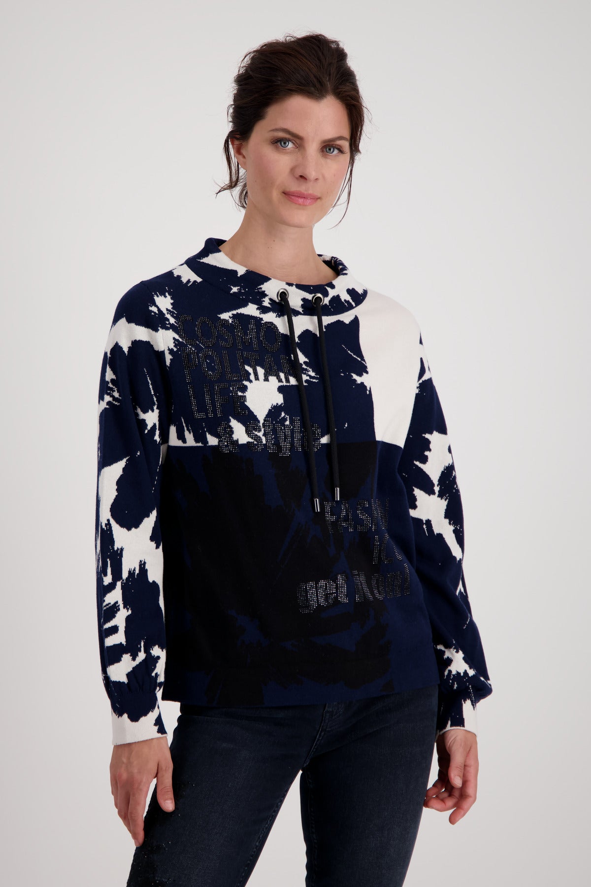 Pullover, night sky gemustert