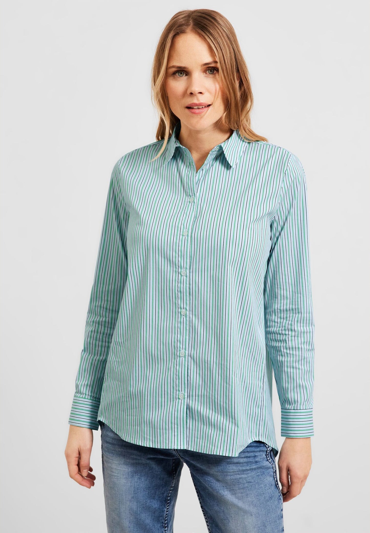 Longbluse mit Streifen