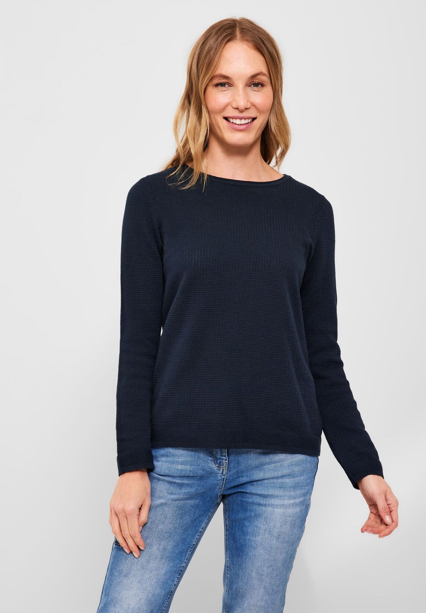 Basic Pullover mit Struktur