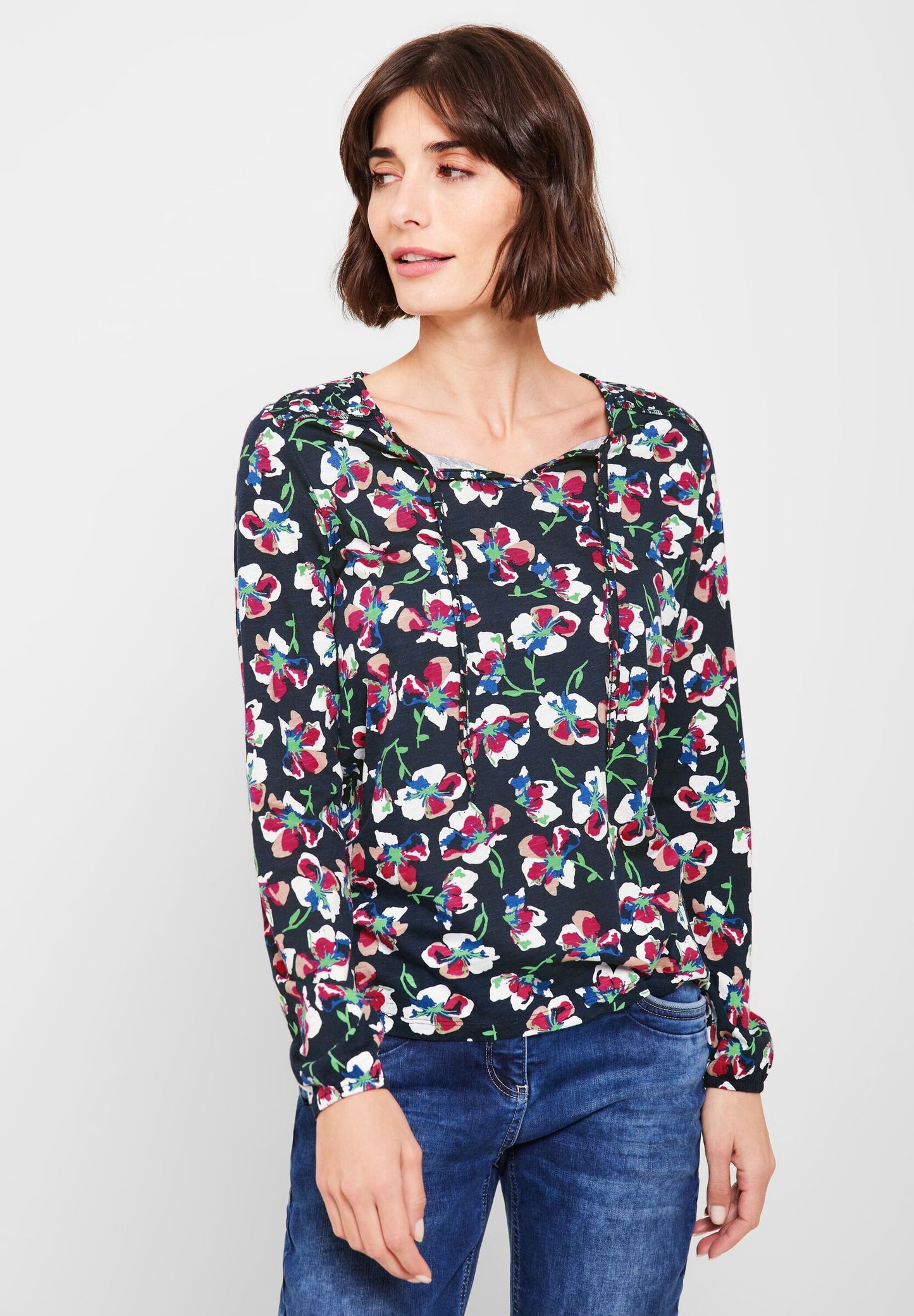 Tunikashirt mit Blumenmuster